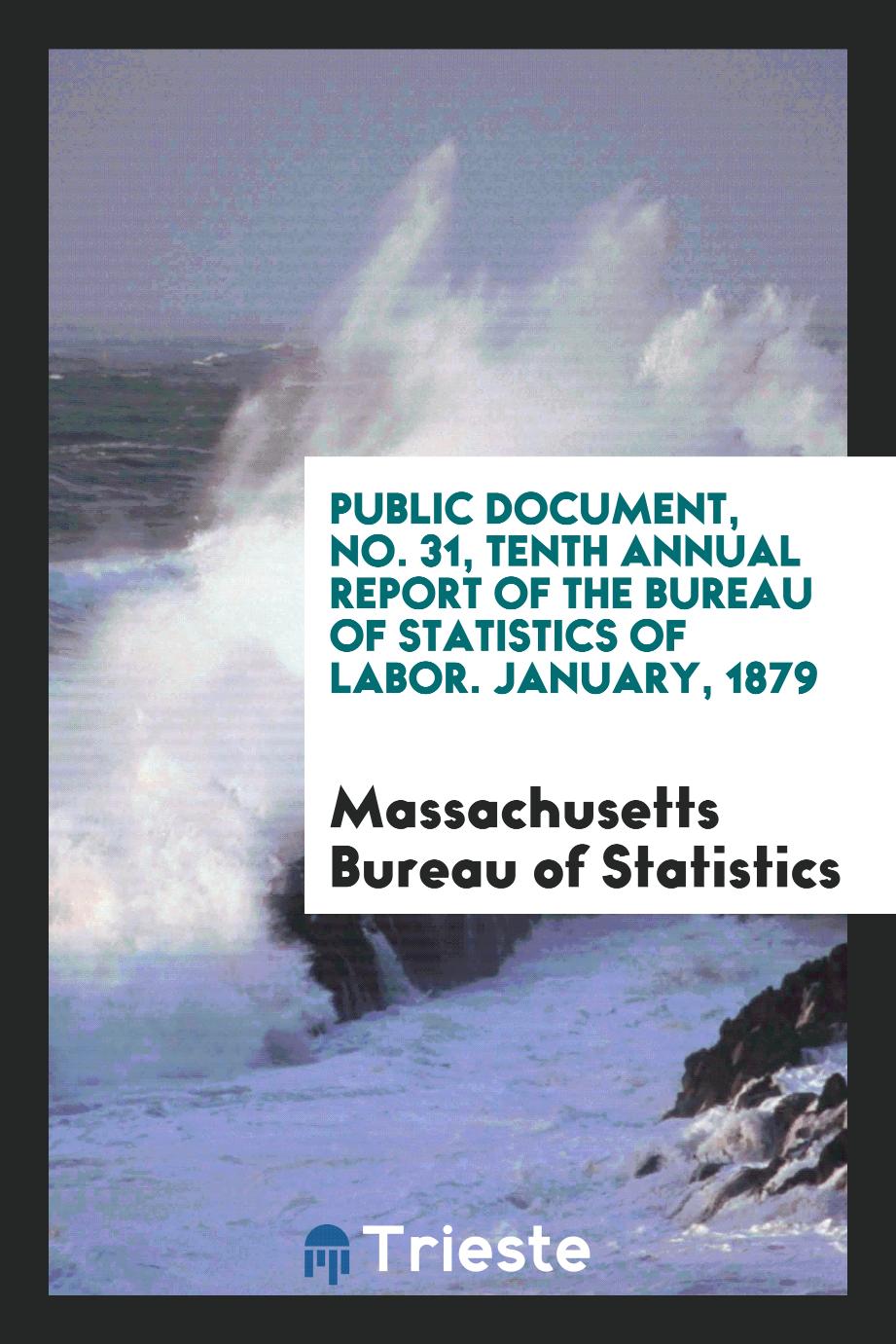 Public Document, No. 31, Tenth Annual Report of the Bureau of Statistics of Labor. January, 1879