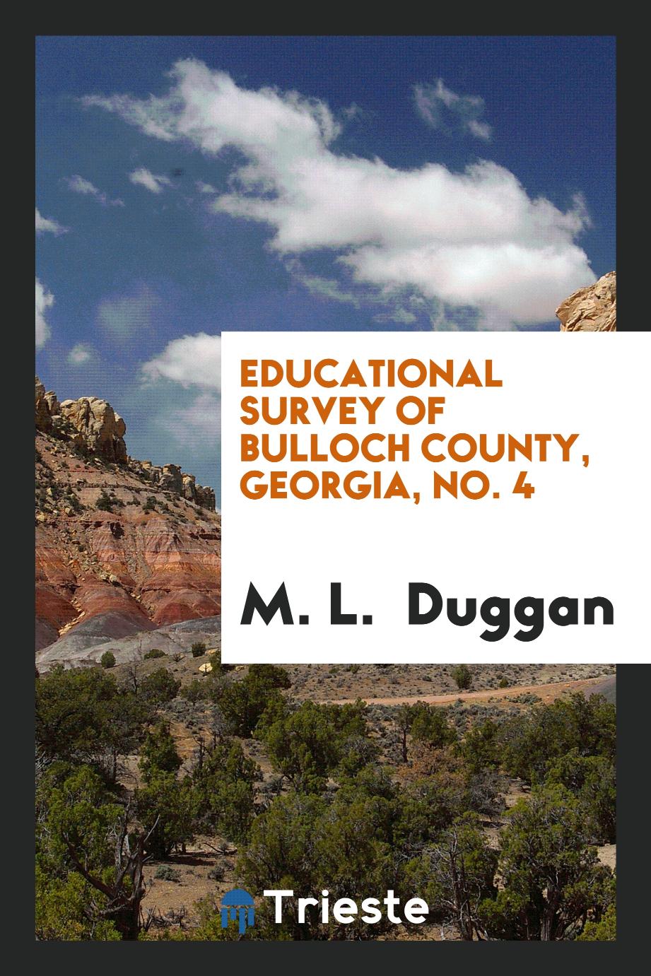 Educational Survey of Bulloch County, Georgia, No. 4