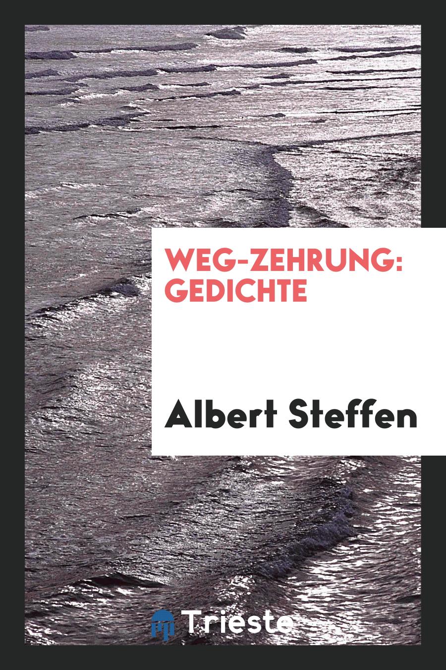 Albert Steffen - Weg-Zehrung: Gedichte