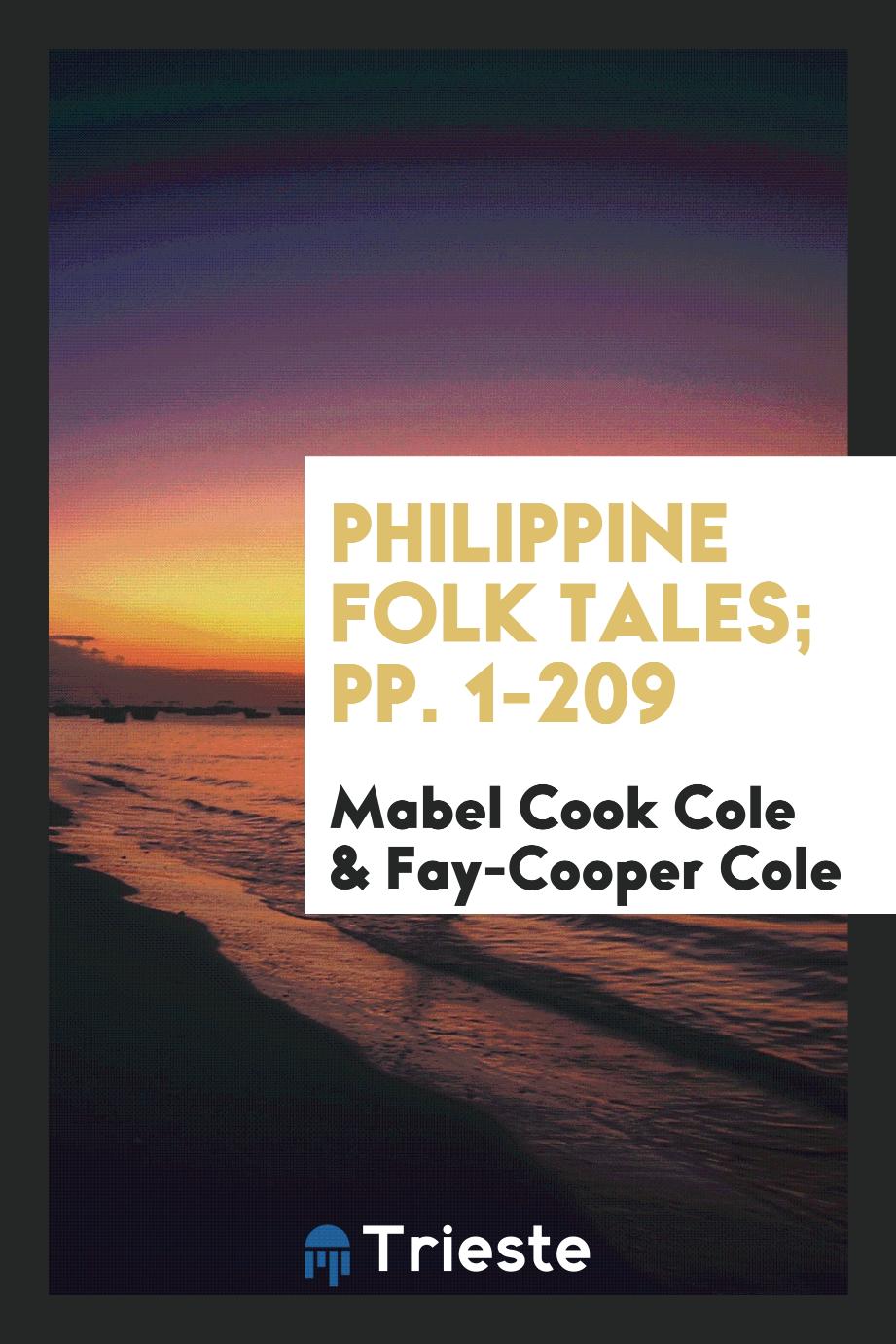 Philippine Folk Tales; pp. 1-209