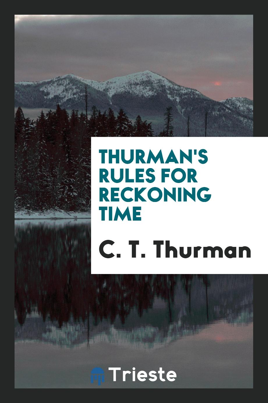 Thurman's Rules for Reckoning Time