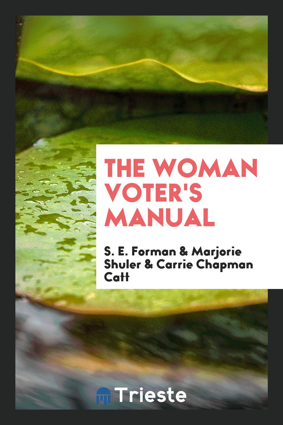 The woman voter's manual