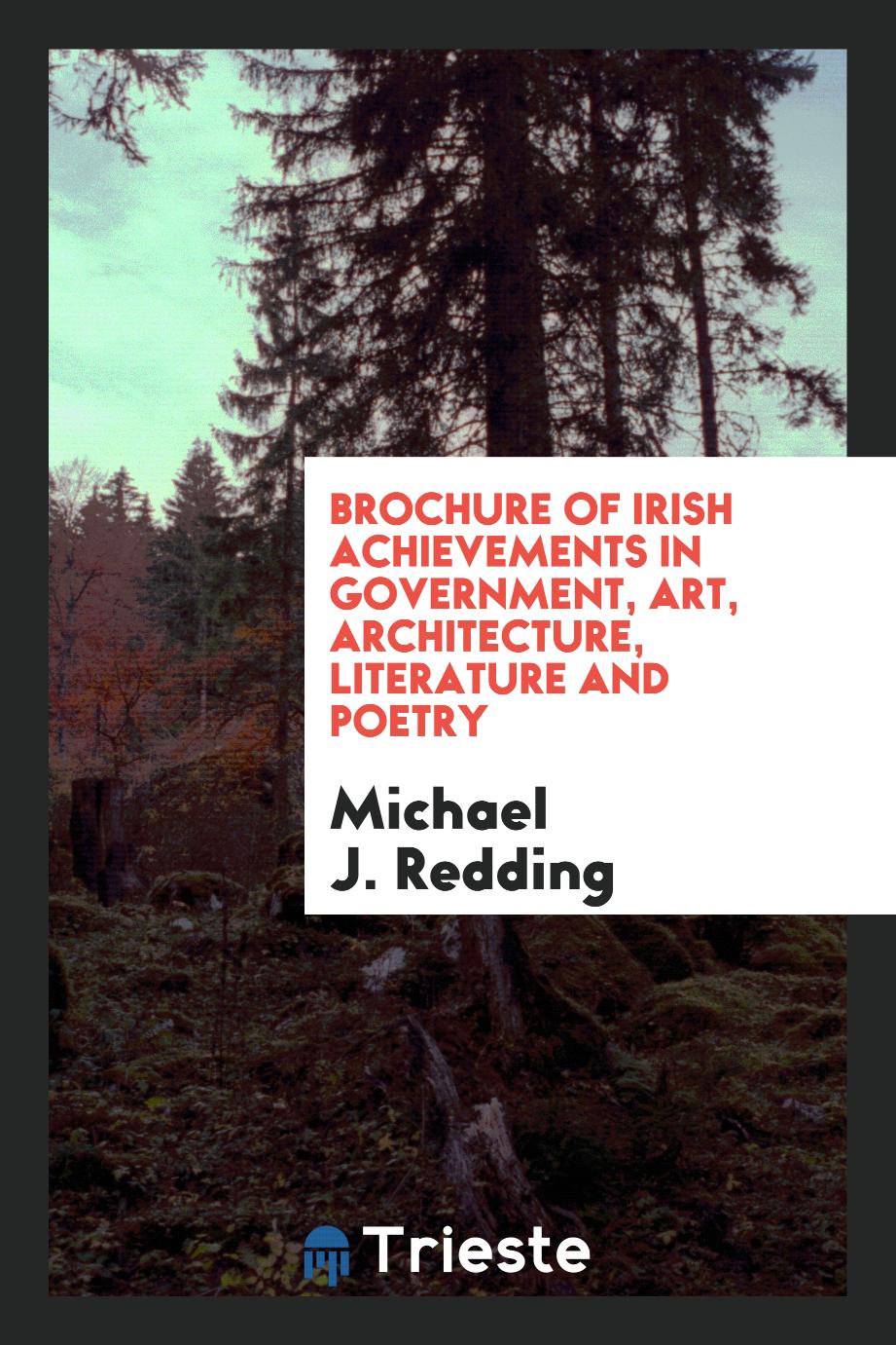 Brochure of Irish Achievements in Government, Art, Architecture, Literature and Poetry