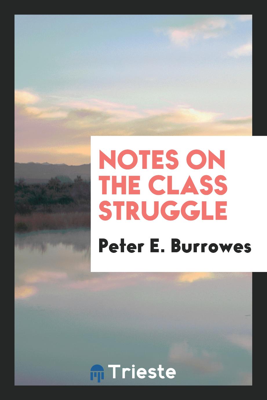 Notes on the Class Struggle