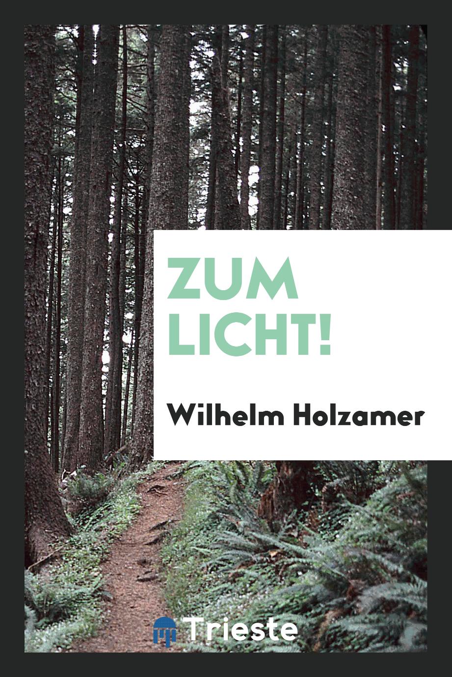 Wilhelm Holzamer - Zum Licht!