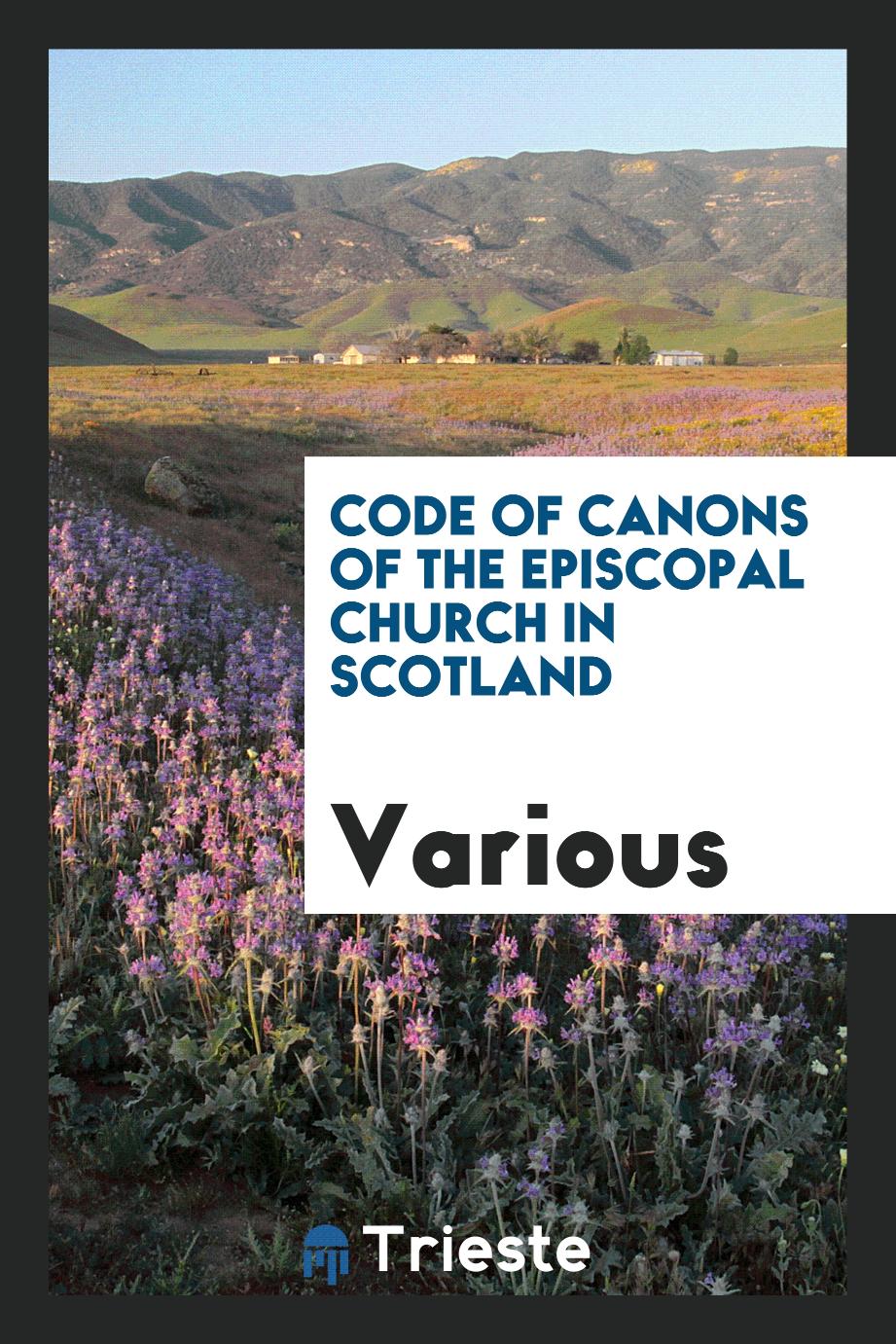 Code of canons of the Episcopal Church in Scotland