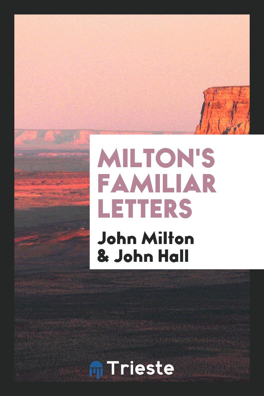 Milton's Familiar Letters