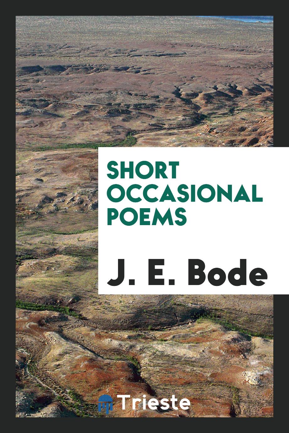 Short occasional poems