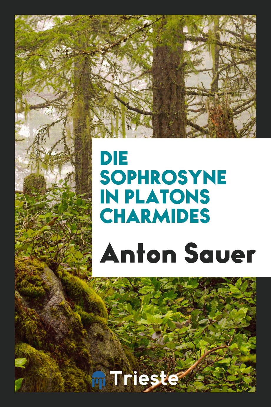 Anton Sauer - Die sophrosyne in Platons Charmides
