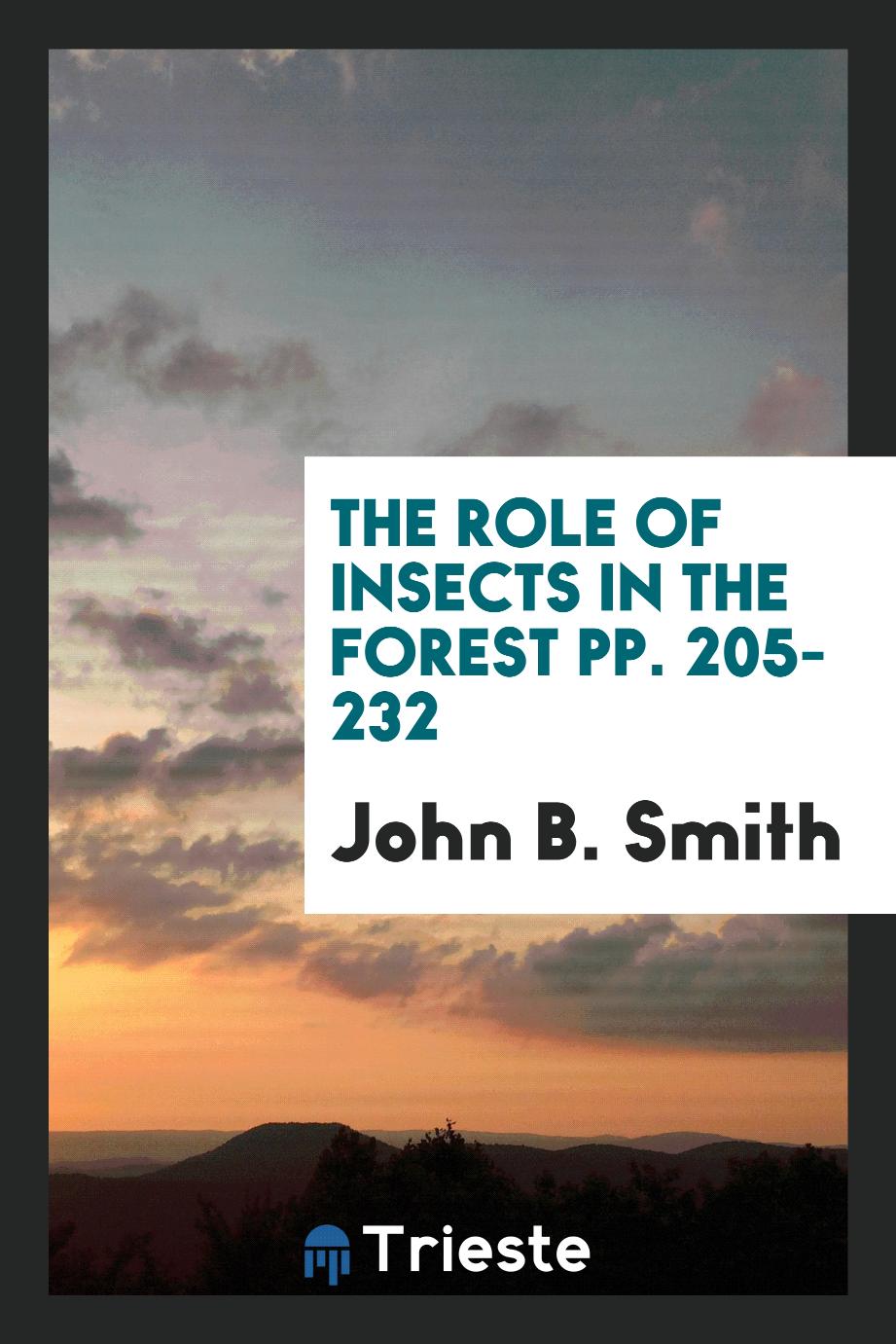 The role of insects in the forest pp. 205-232