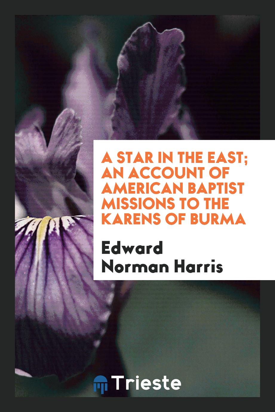 A star in the East; an account of American Baptist missions to the Karens of Burma