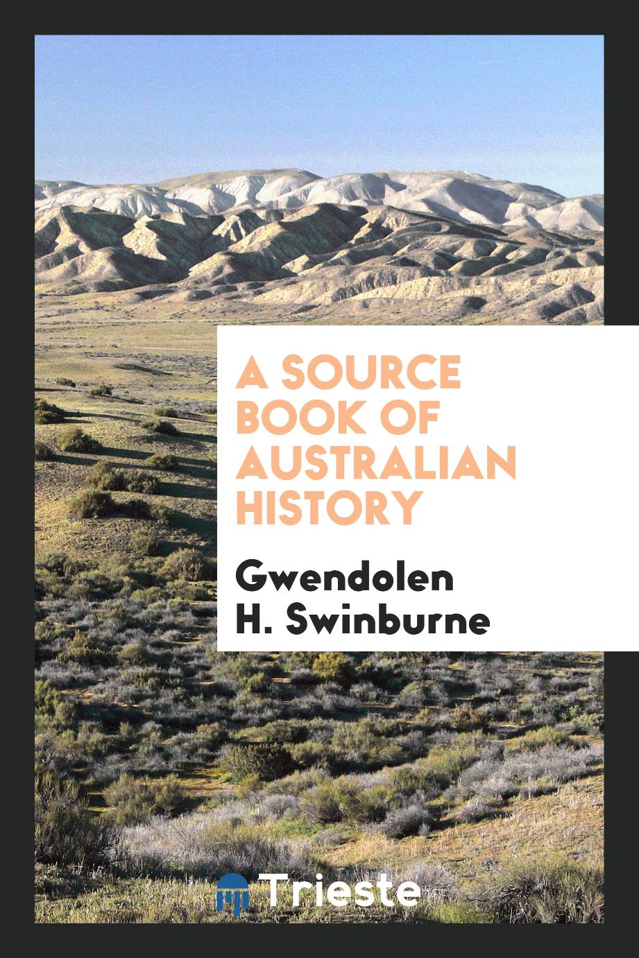 A source book of Australian history