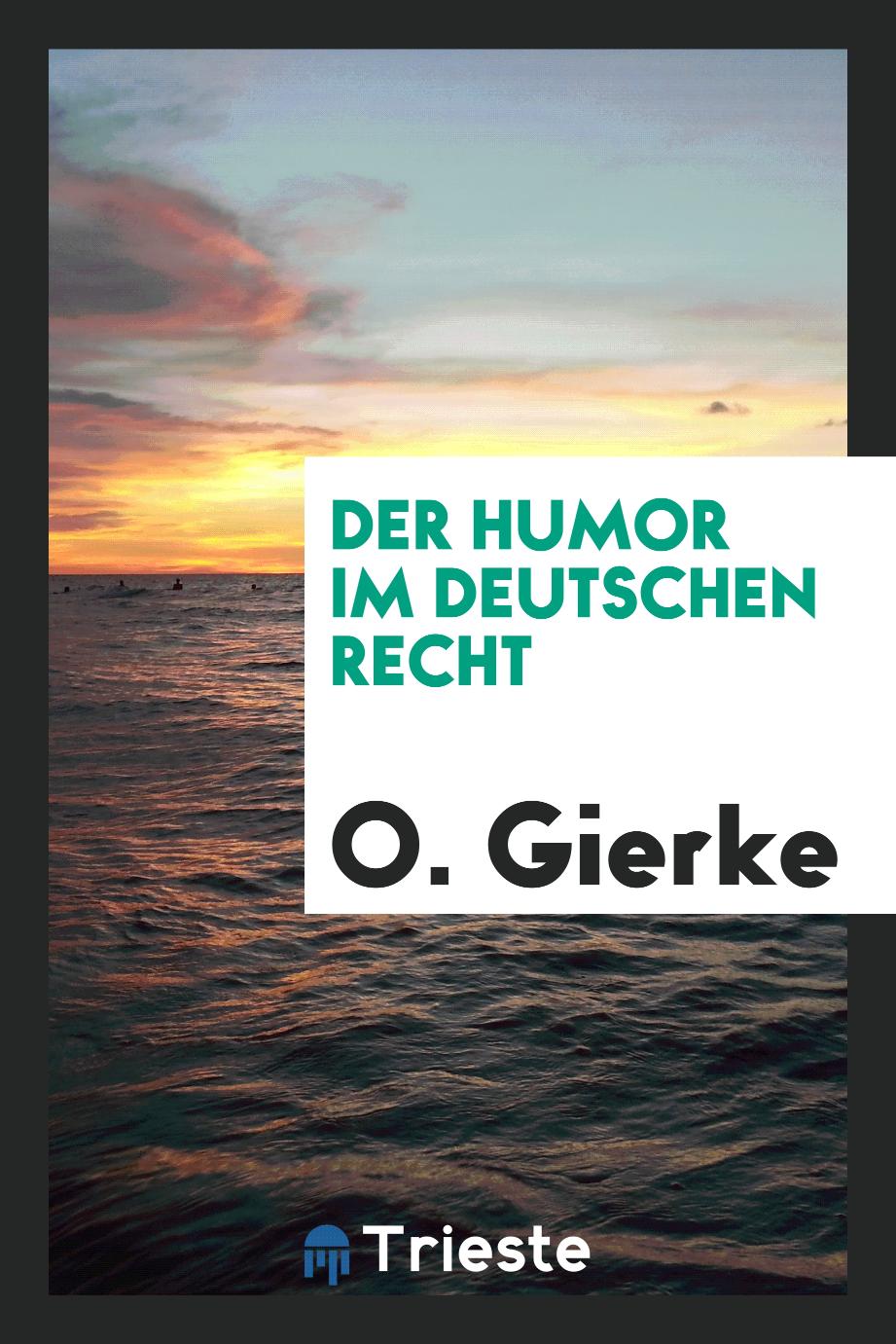Der Humor im Deutschen Recht
