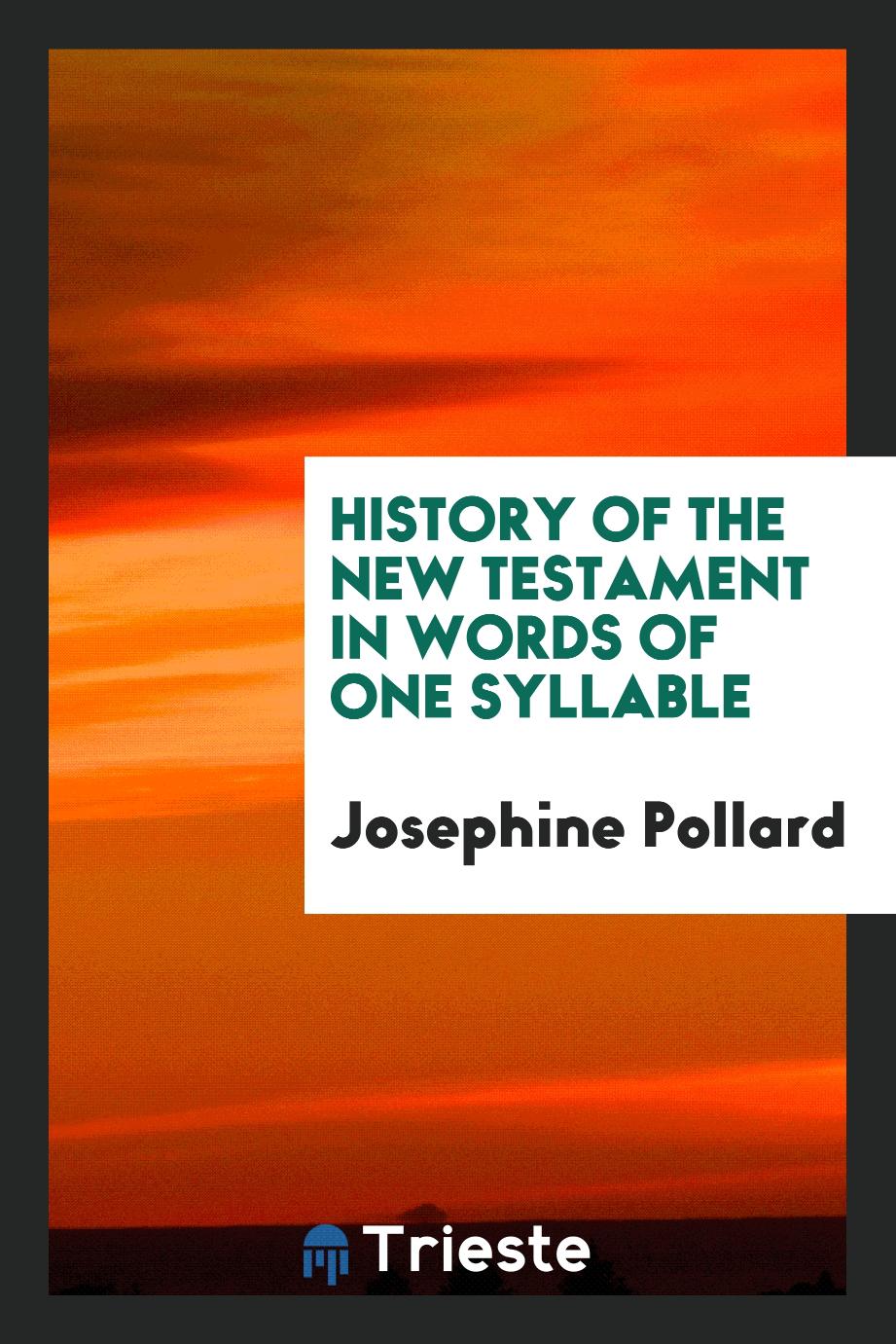 History of the New Testament in Words of One Syllable