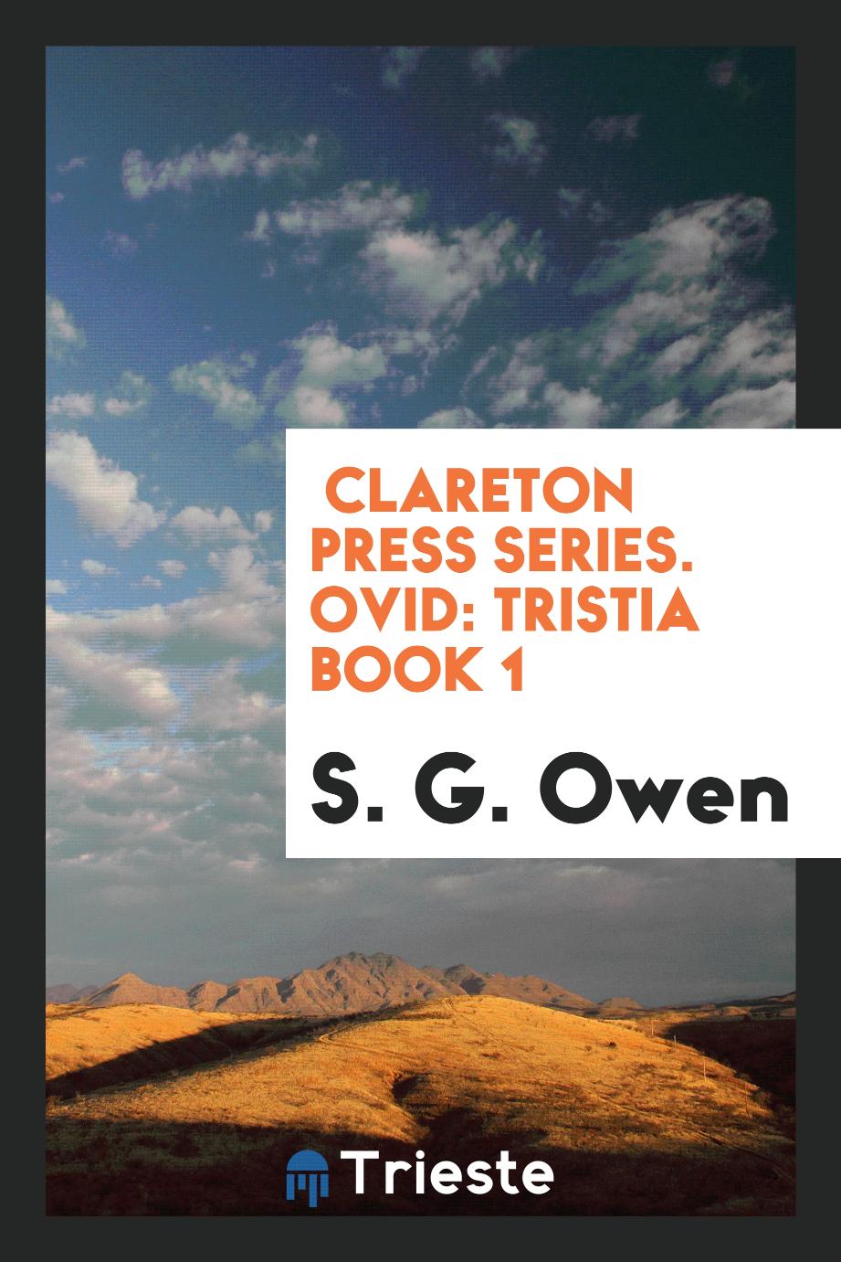 Clareton Press Series. Ovid: Tristia Book 1
