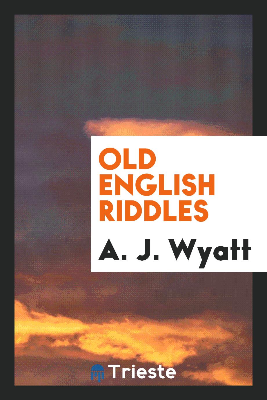 Old English riddles