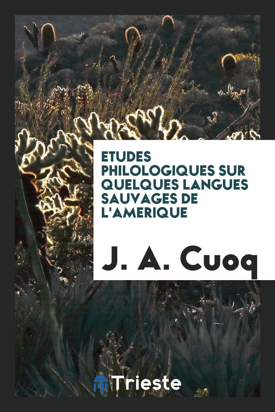 J. A. Cuoq - Etudes philologiques sur quelques langues sauvages de l'Amerique