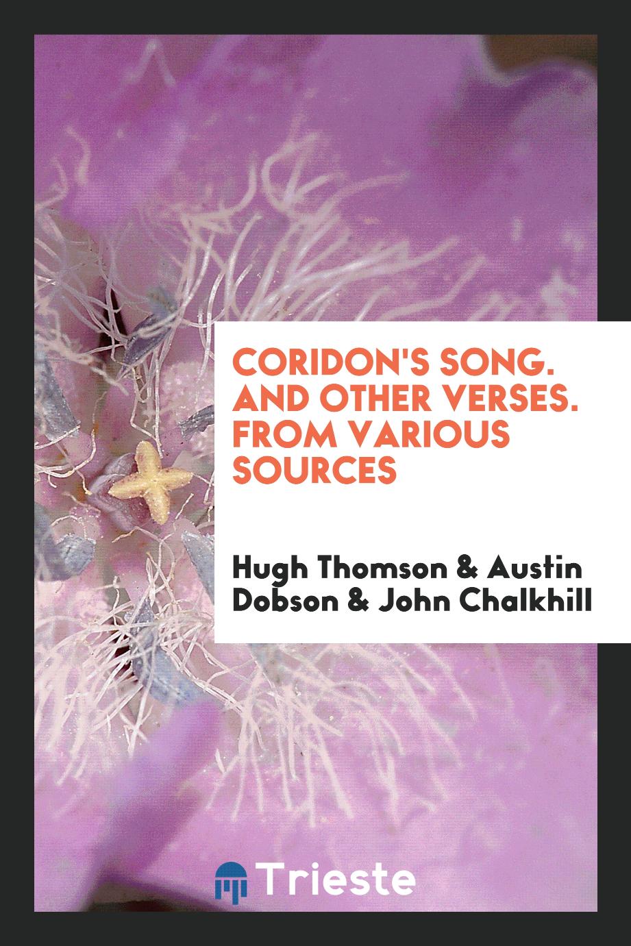 Coridon's Song. And other Verses. From Various Sources