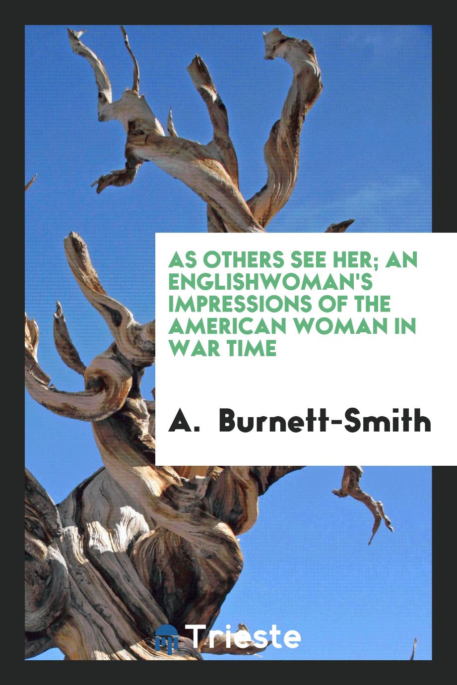 As others see her; an Englishwoman's impressions of the American woman in war time