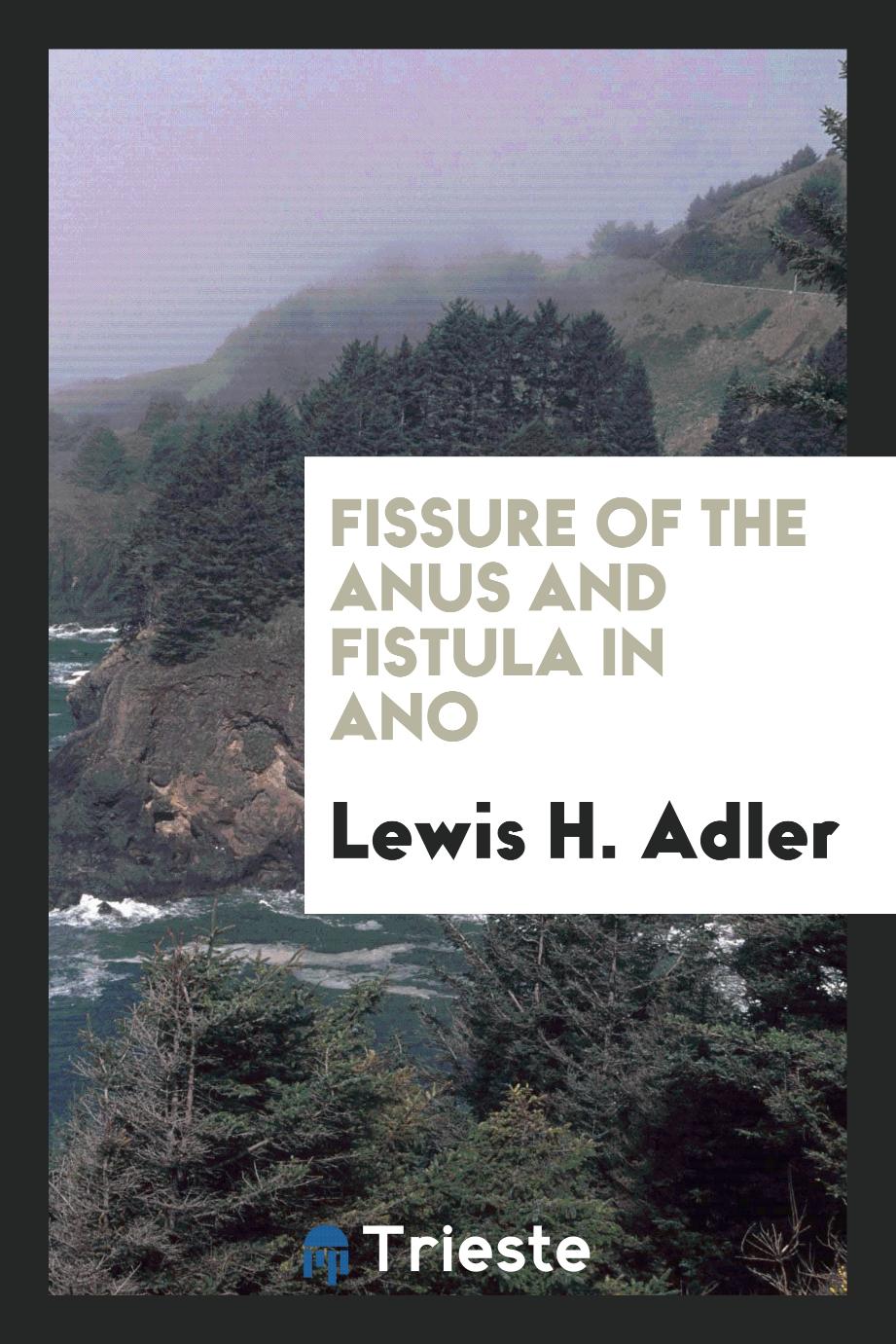 Fissure of the Anus and Fistula in Ano