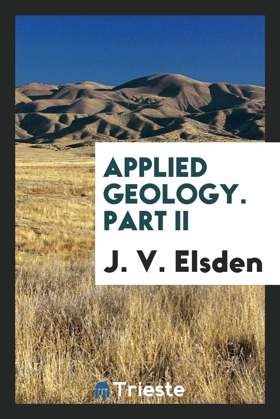 Applied Geology. Part II