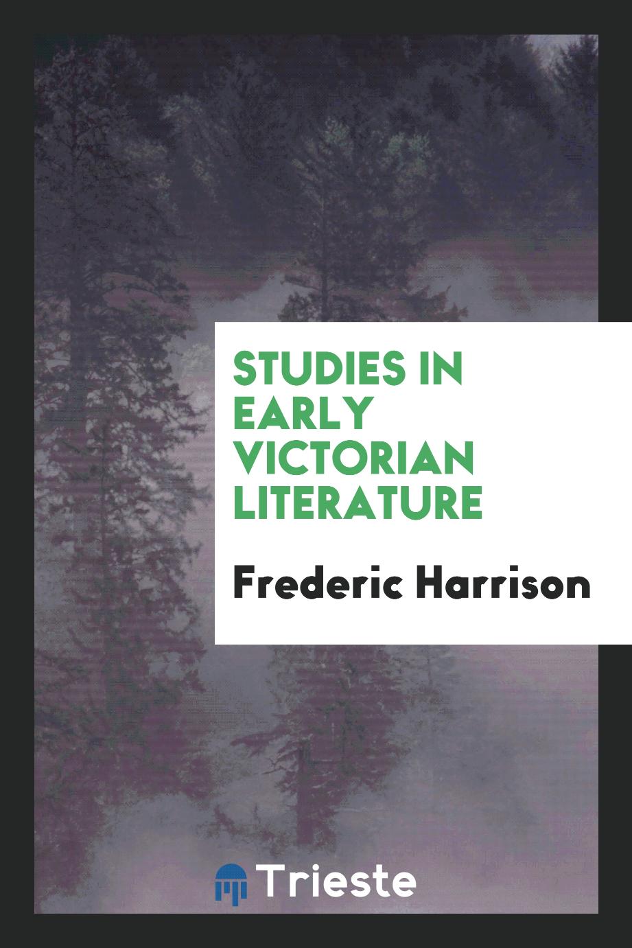 Studies in early Victorian literature