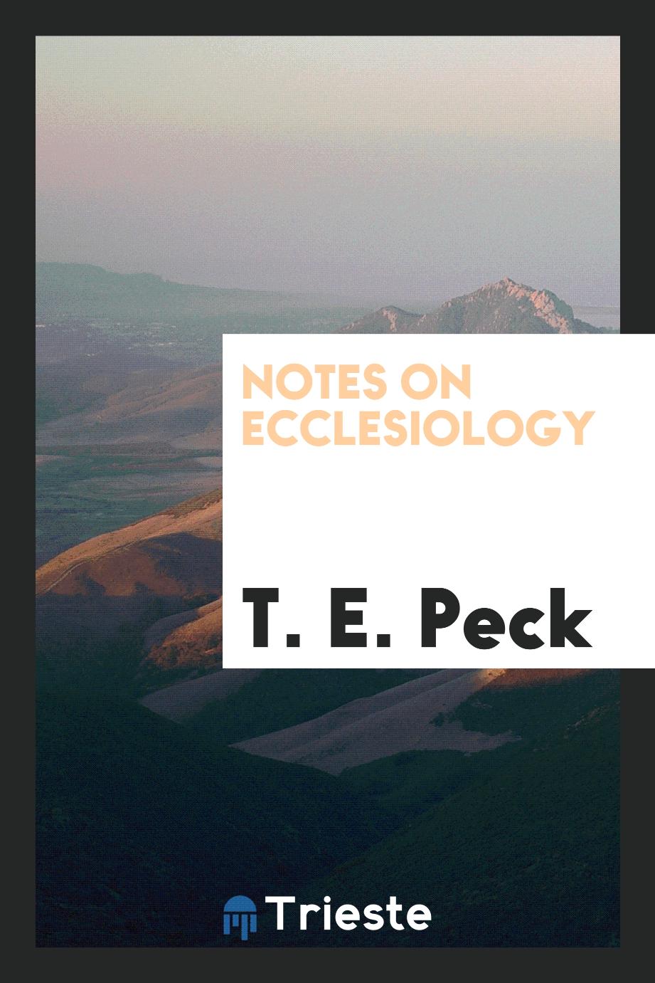 Notes on ecclesiology
