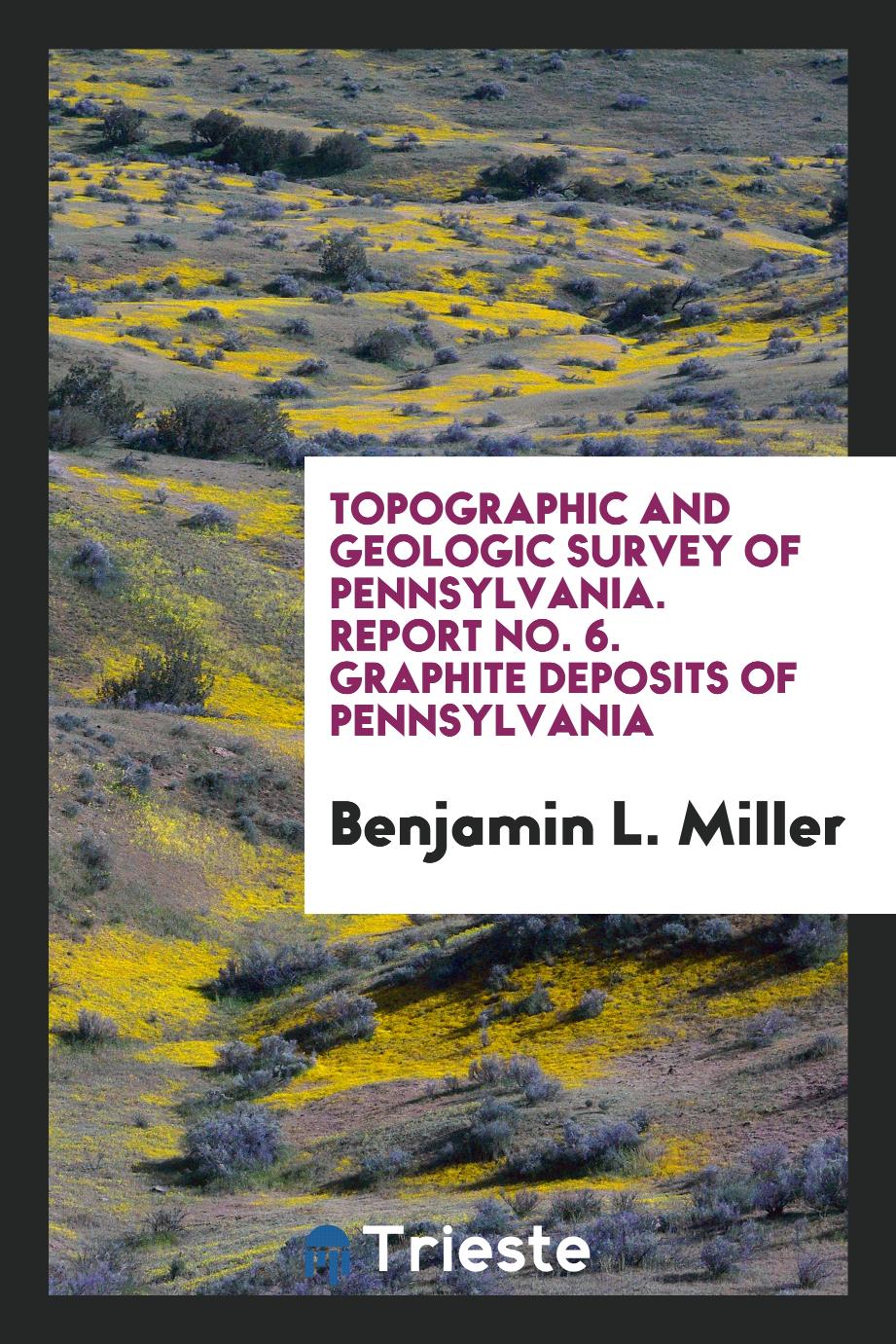 Topographic and Geologic Survey of Pennsylvania. Report No. 6. Graphite Deposits of Pennsylvania