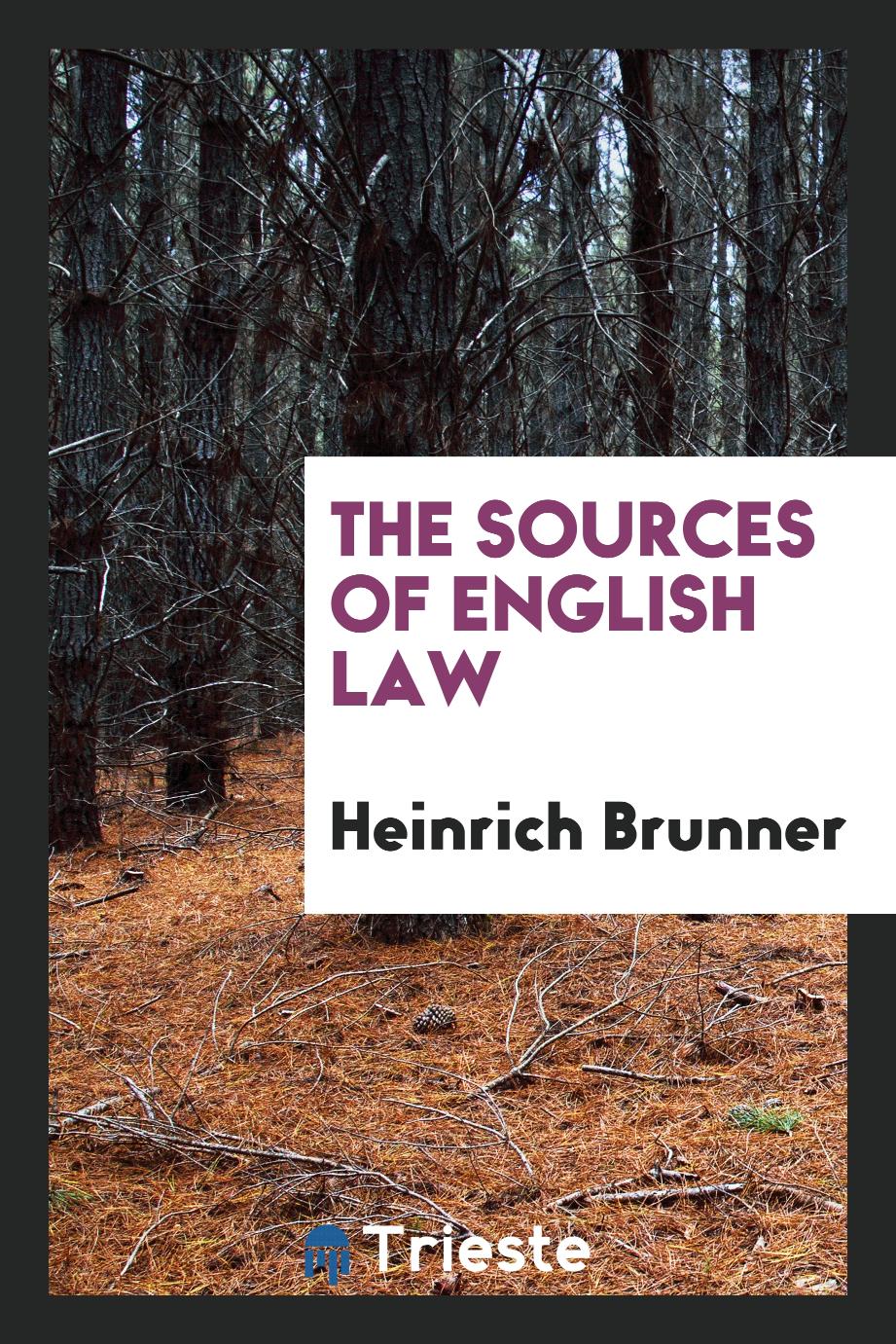 The Sources of English law