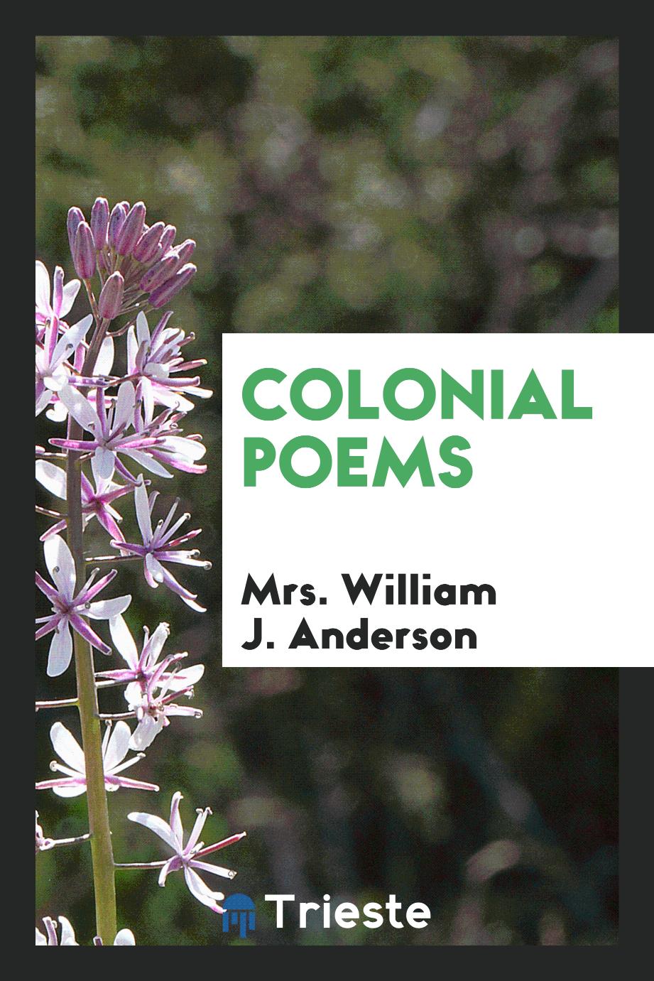 Colonial Poems