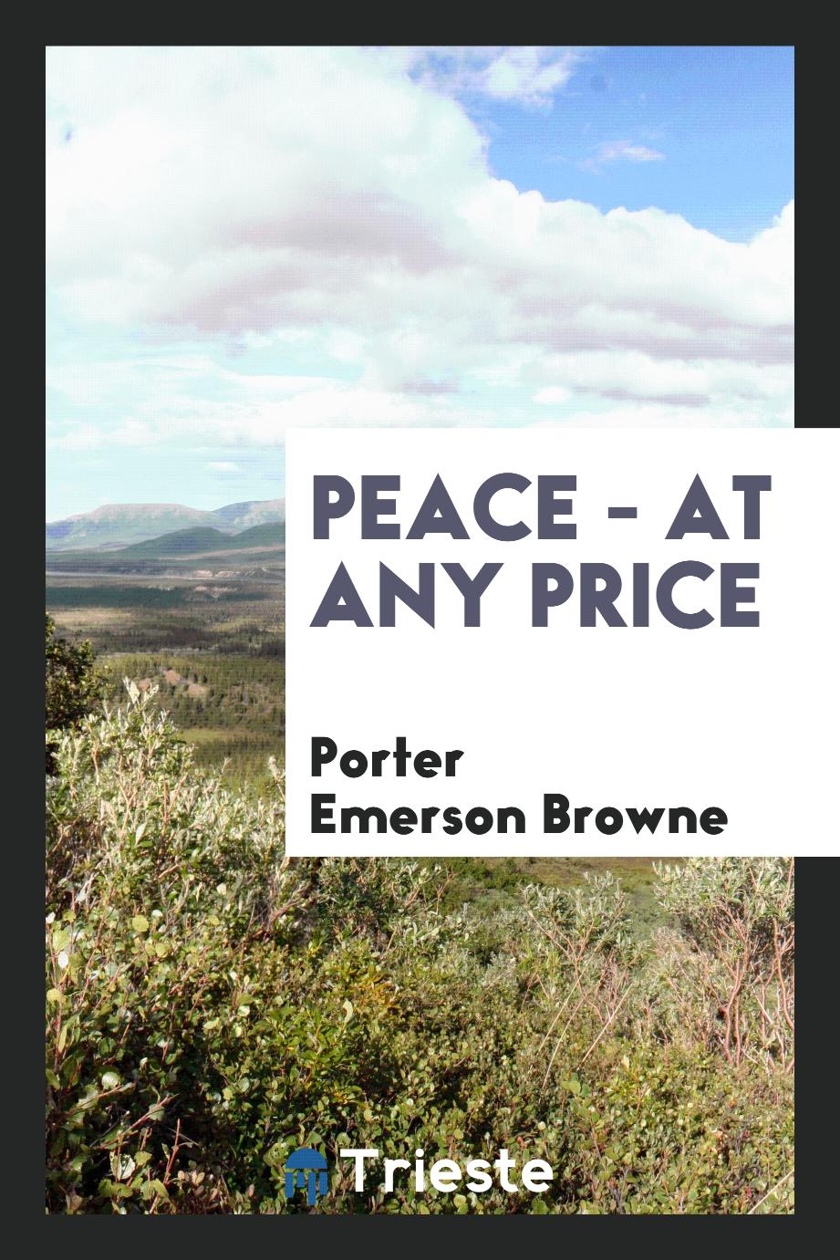 Peace - at any price