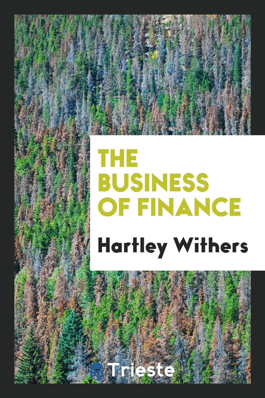 The business of finance