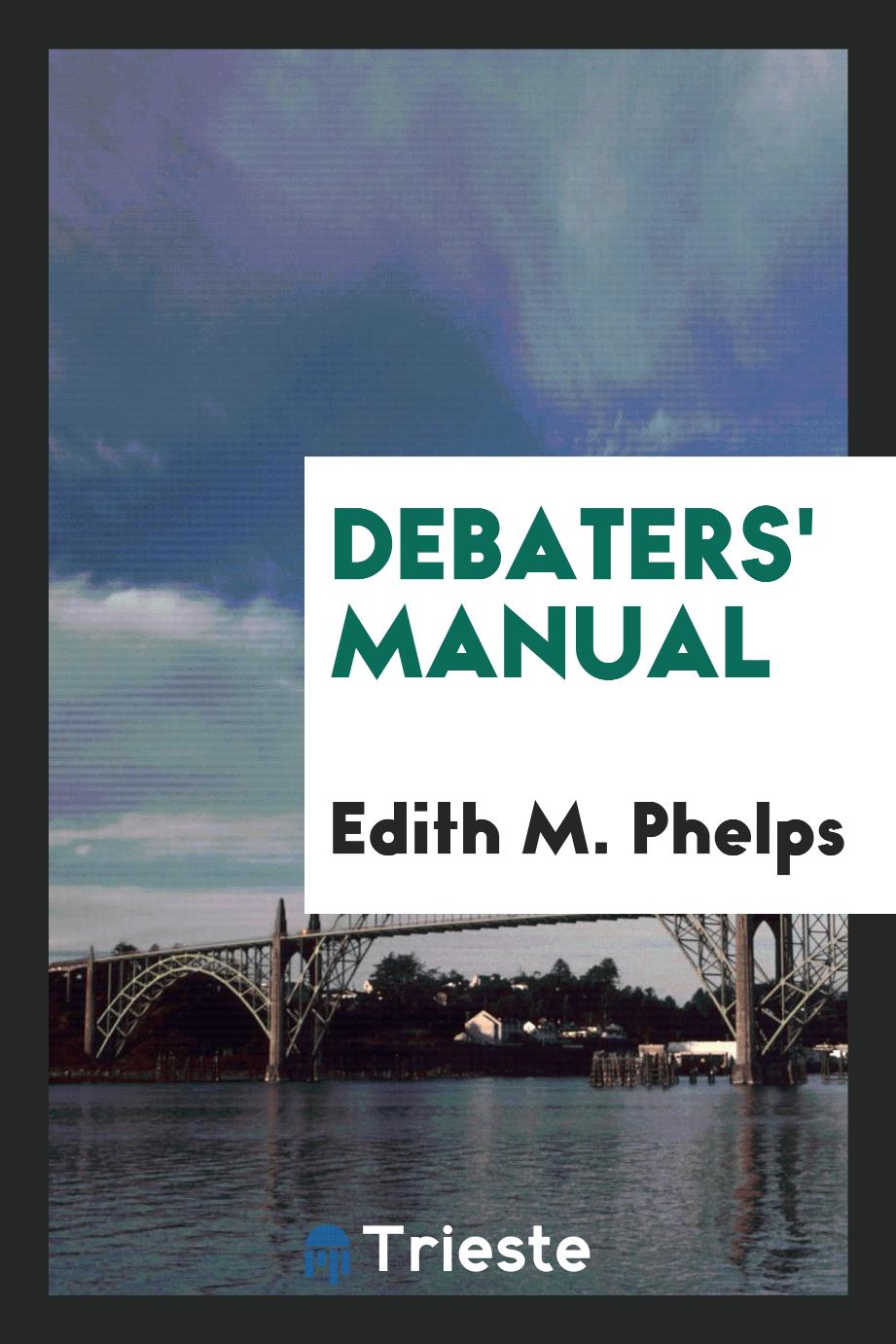Debaters' manual