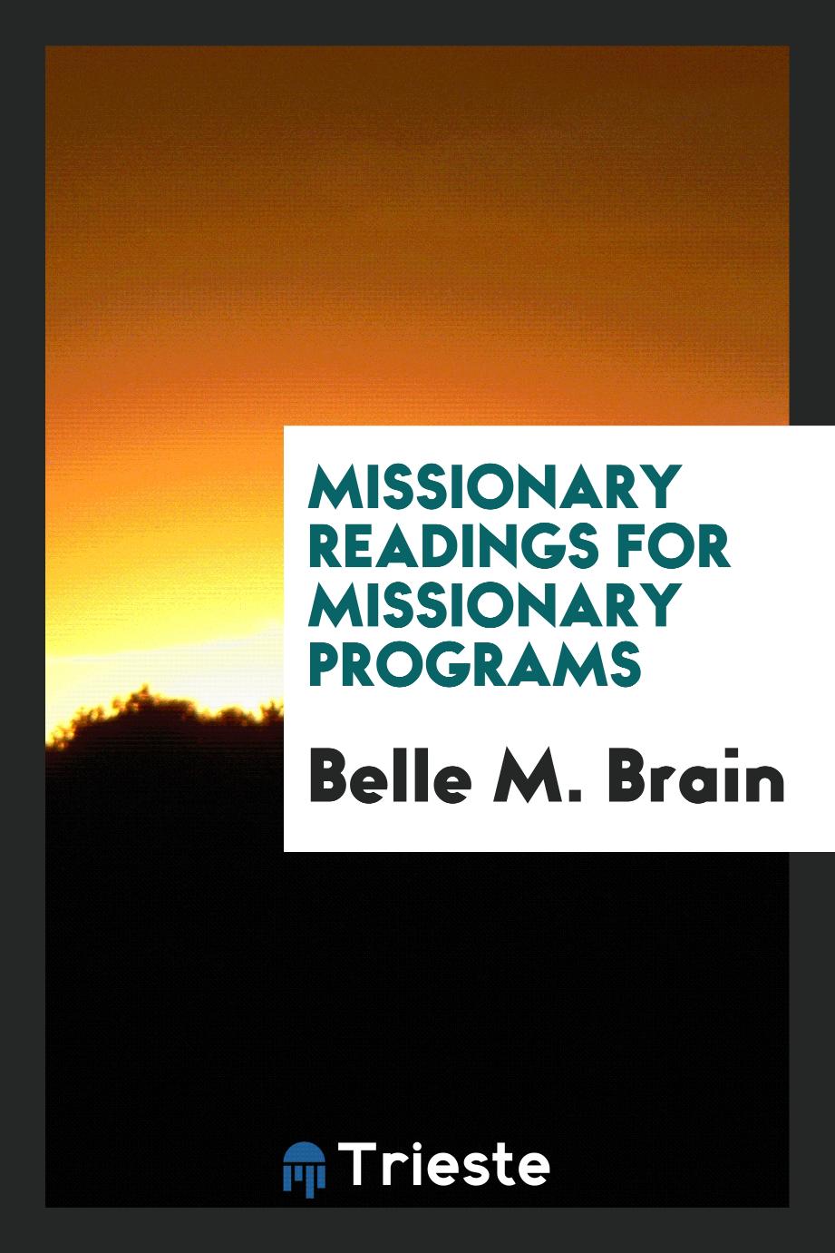 Missionary readings for missionary programs