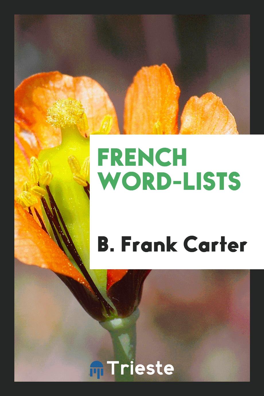 French Word-lists