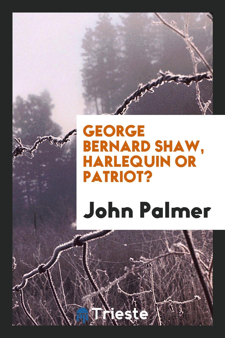 George Bernard Shaw, Harlequin Or Patriot?