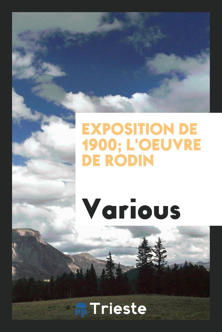 Exposition de 1900; L'oeuvre de Rodin