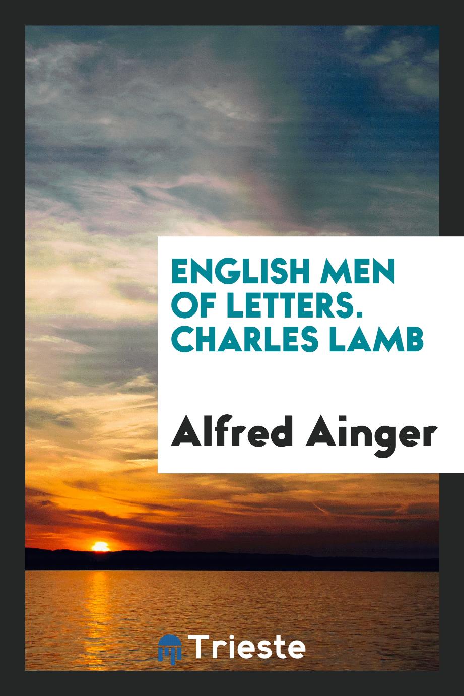 English men of letters. Charles Lamb
