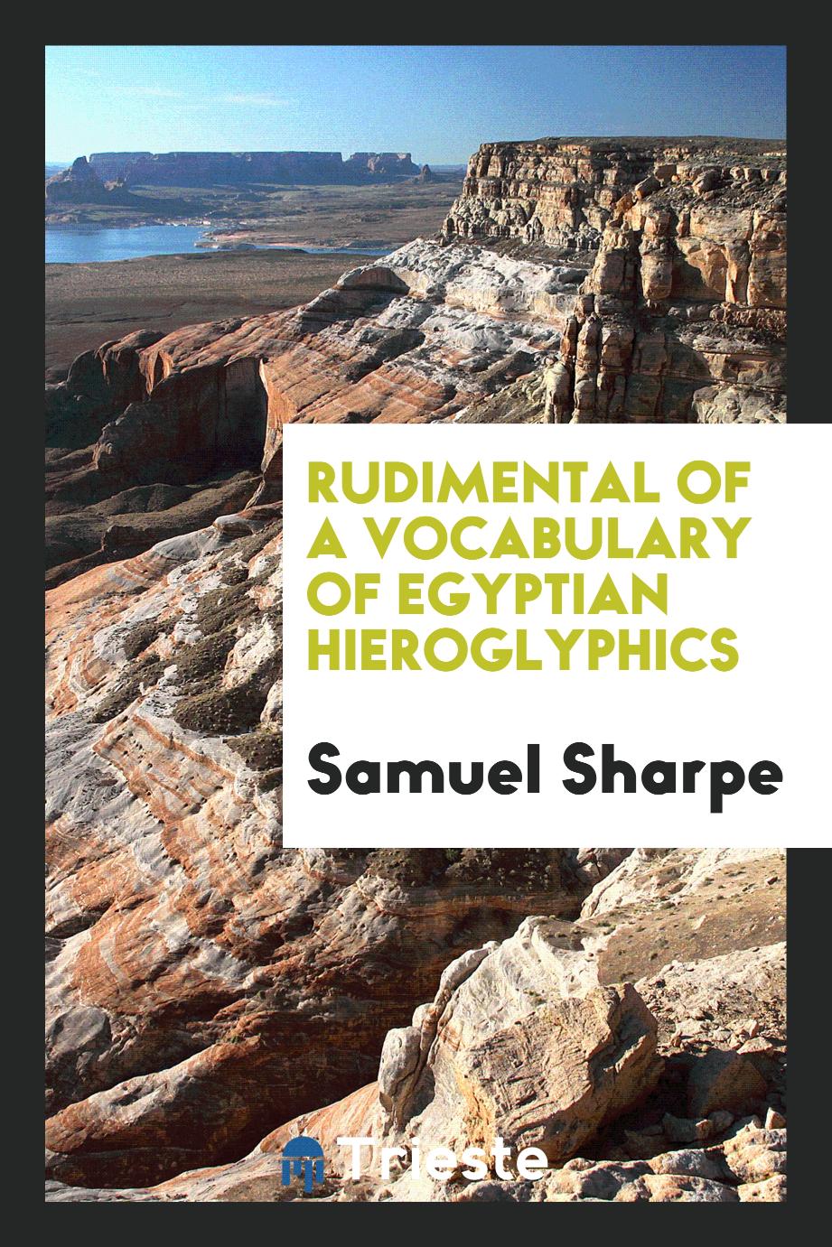 Rudimental of a Vocabulary of Egyptian Hieroglyphics