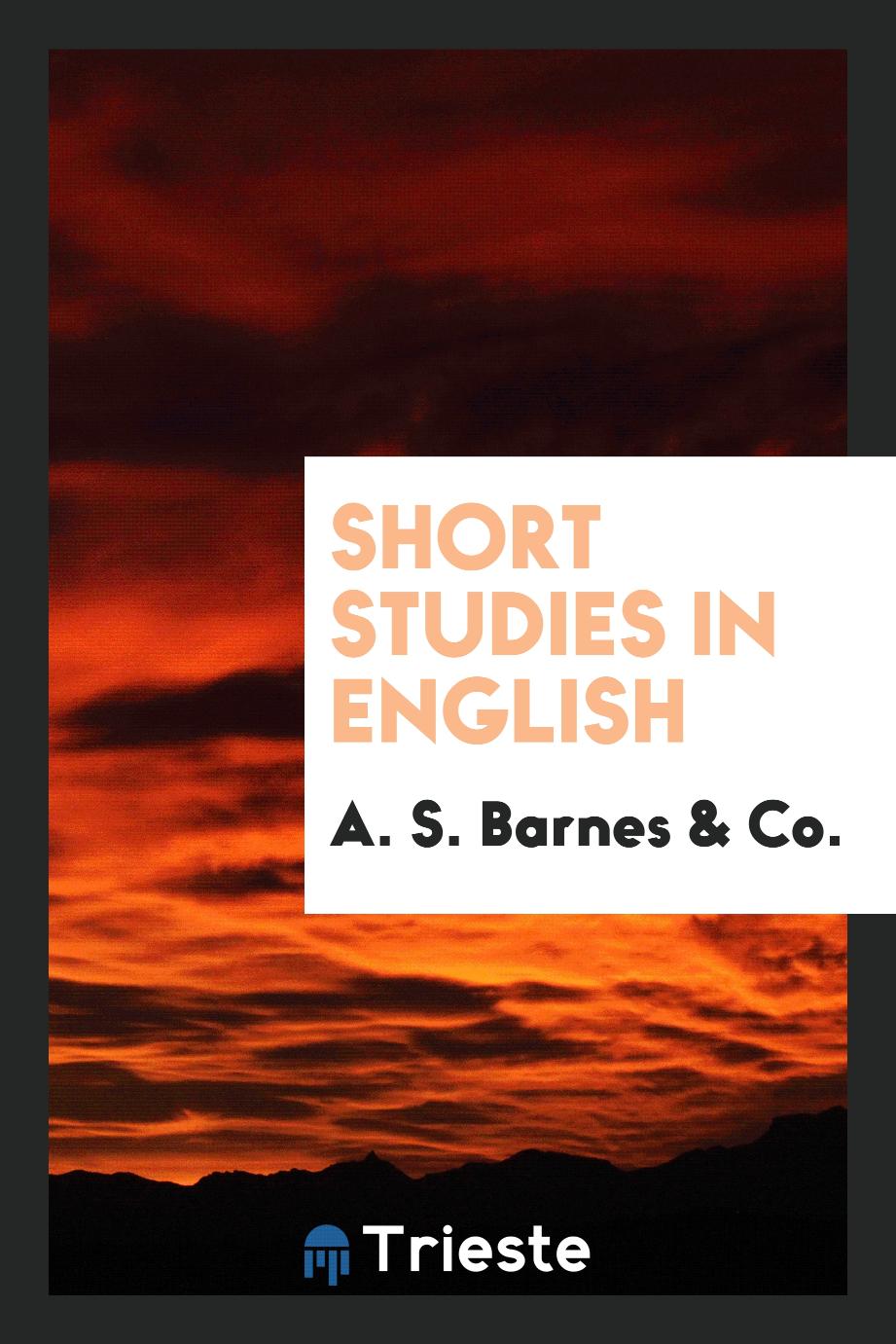 Short Studies in English