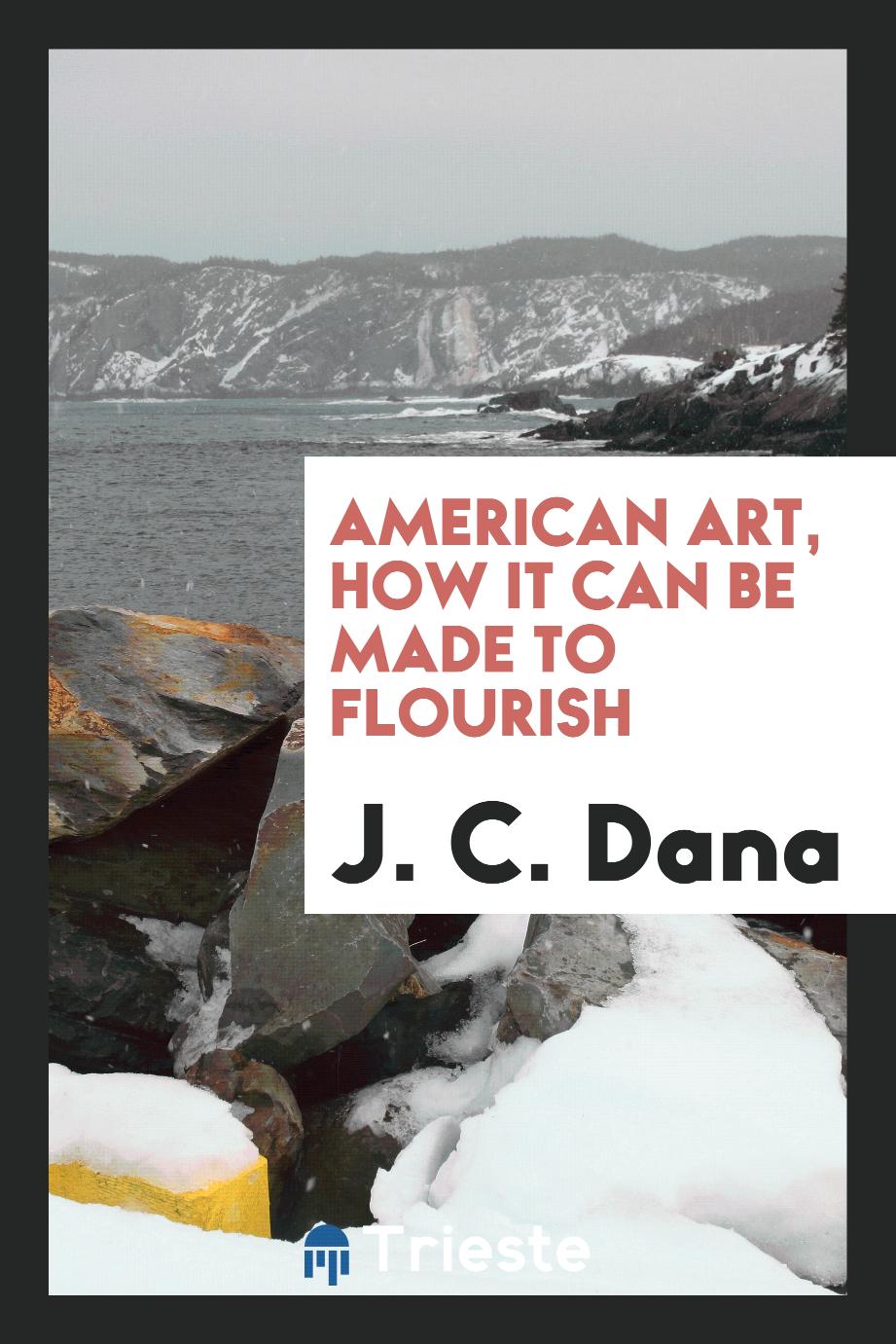 American Art, how it Can be Made to Flourish