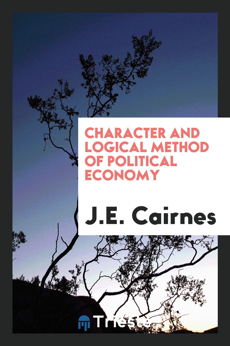 Character and logical method of political economy