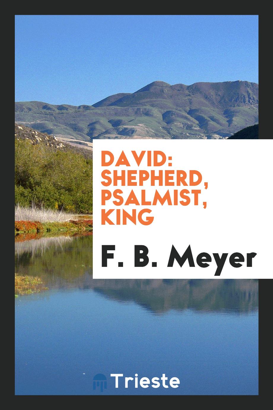 David: shepherd, psalmist, king