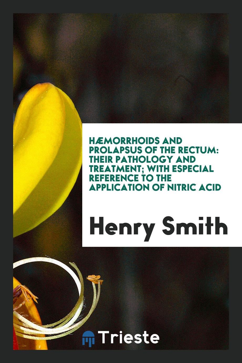Hæmorrhoids and Prolapsus of the Rectum: Their Pathology and Treatment; With Especial Reference to the Application of Nitric Acid