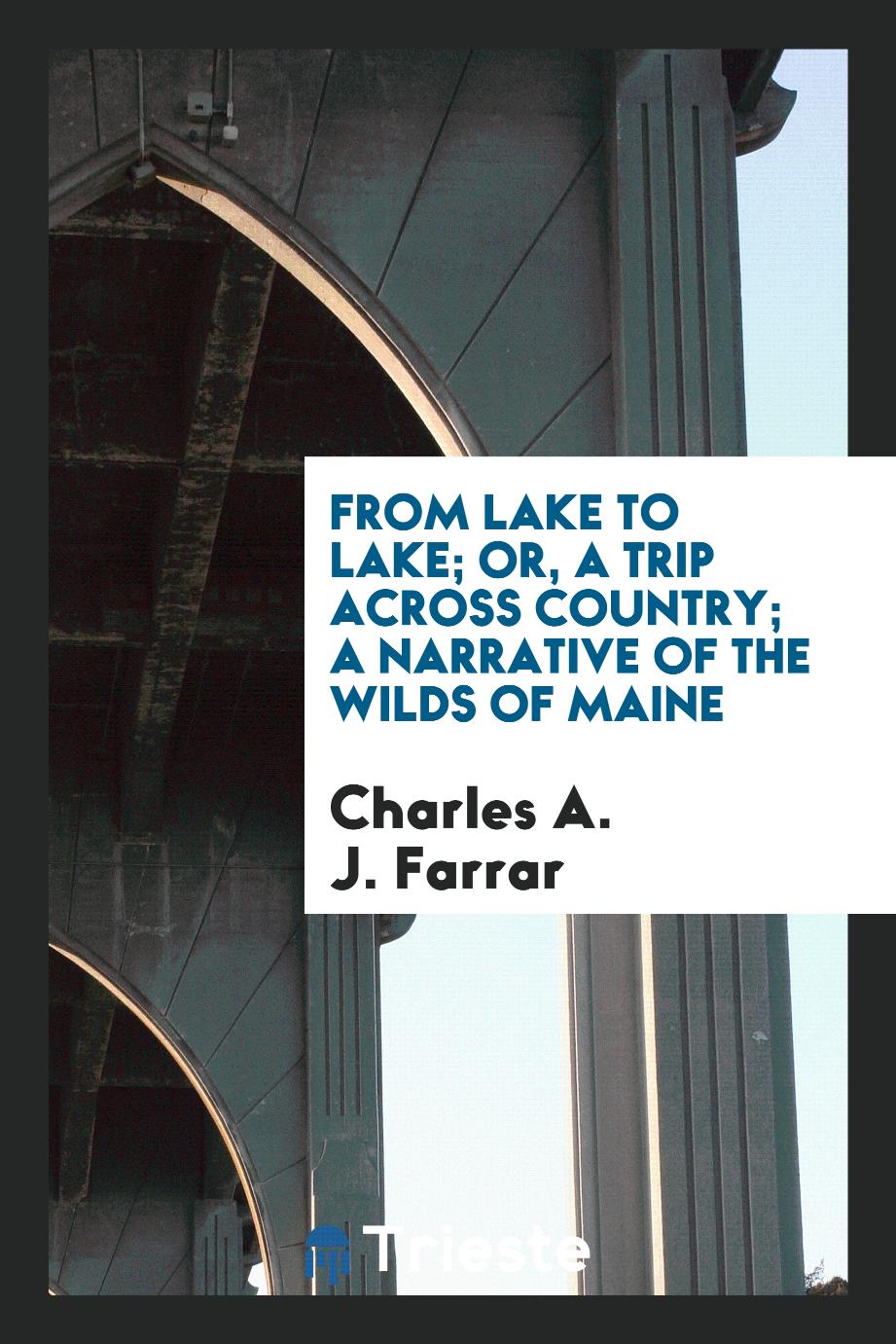 From Lake to Lake; Or, A Trip Across Country; A Narrative of the Wilds of Maine