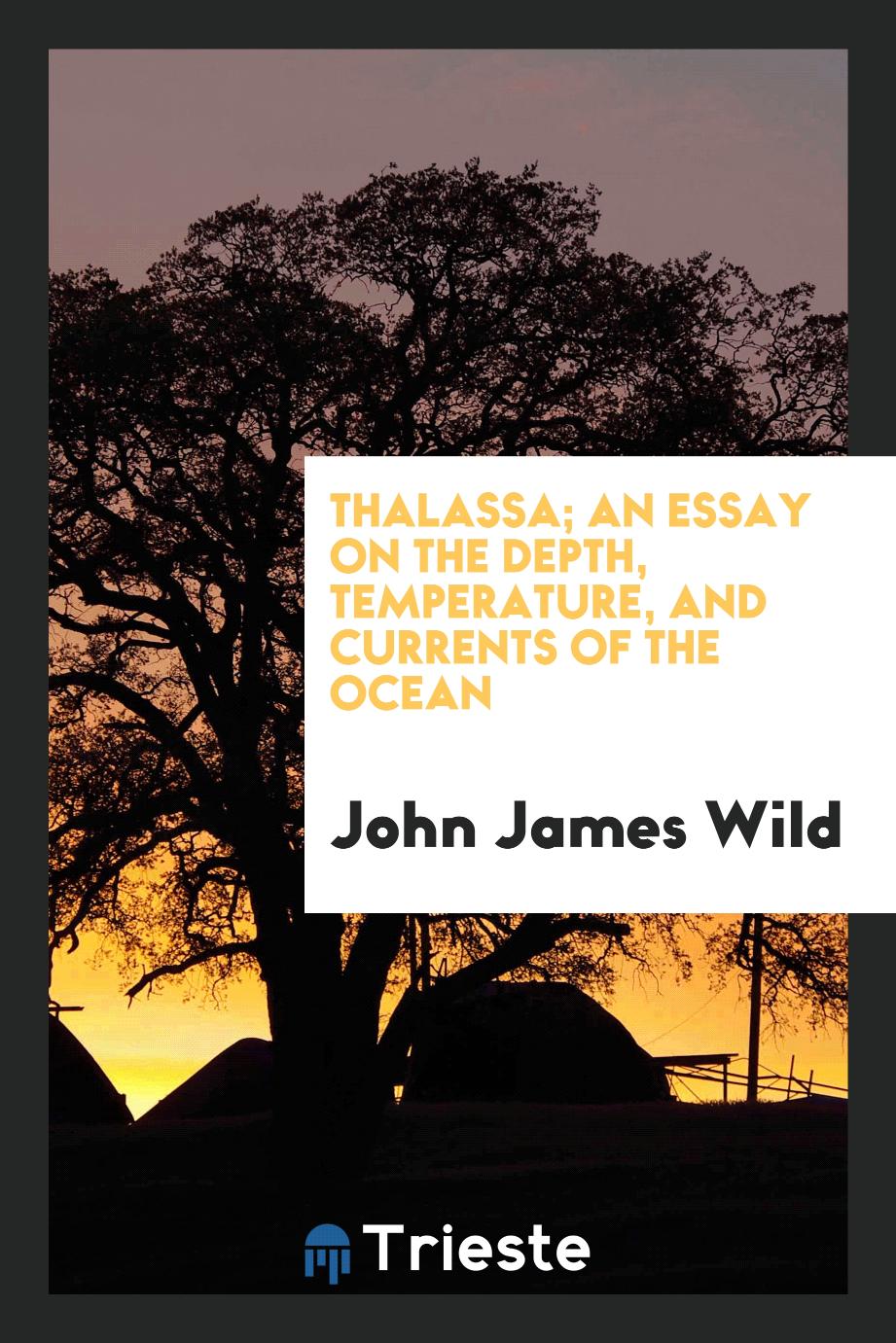 Thalassa; an essay on the depth, temperature, and currents of the ocean
