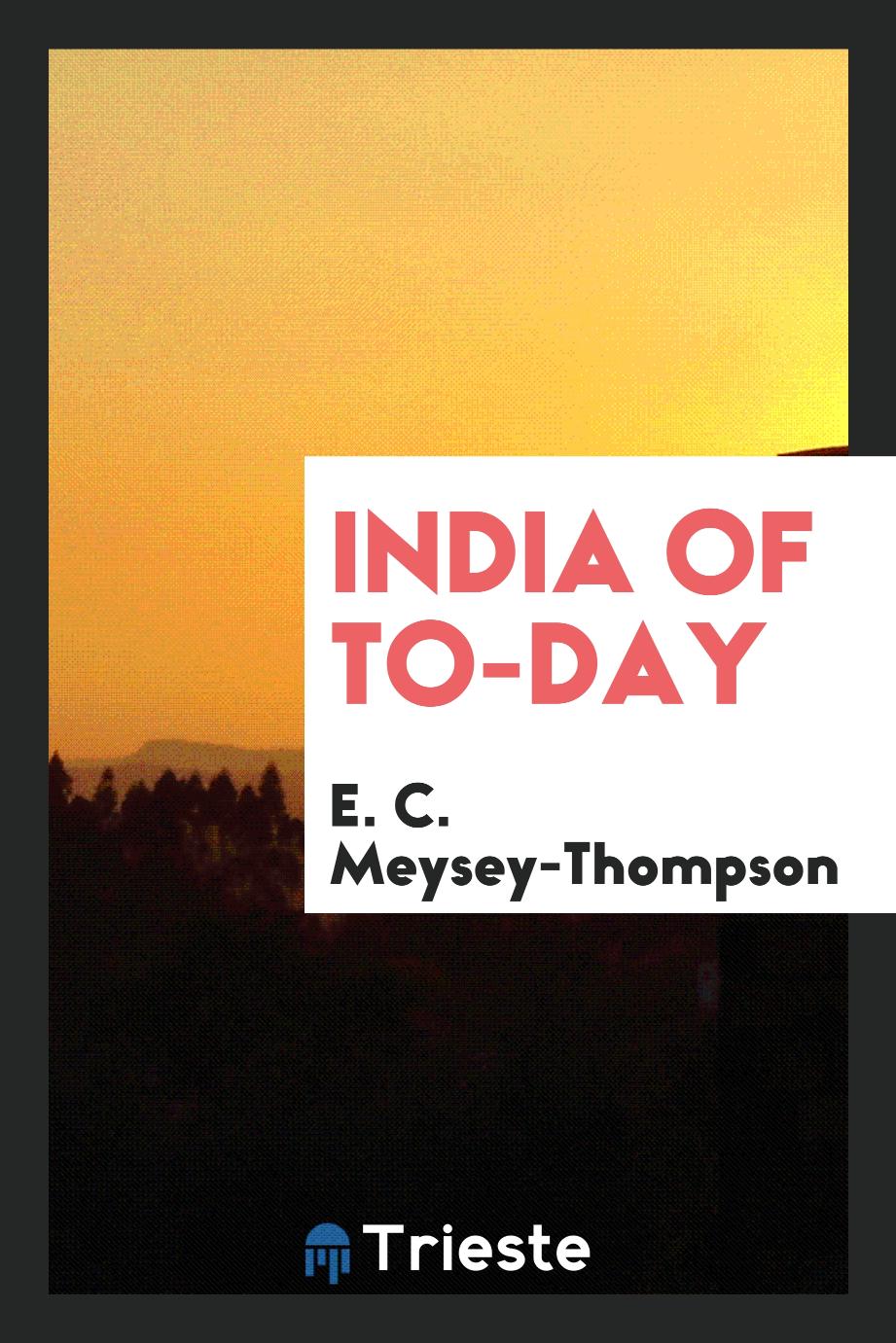 India of to-day