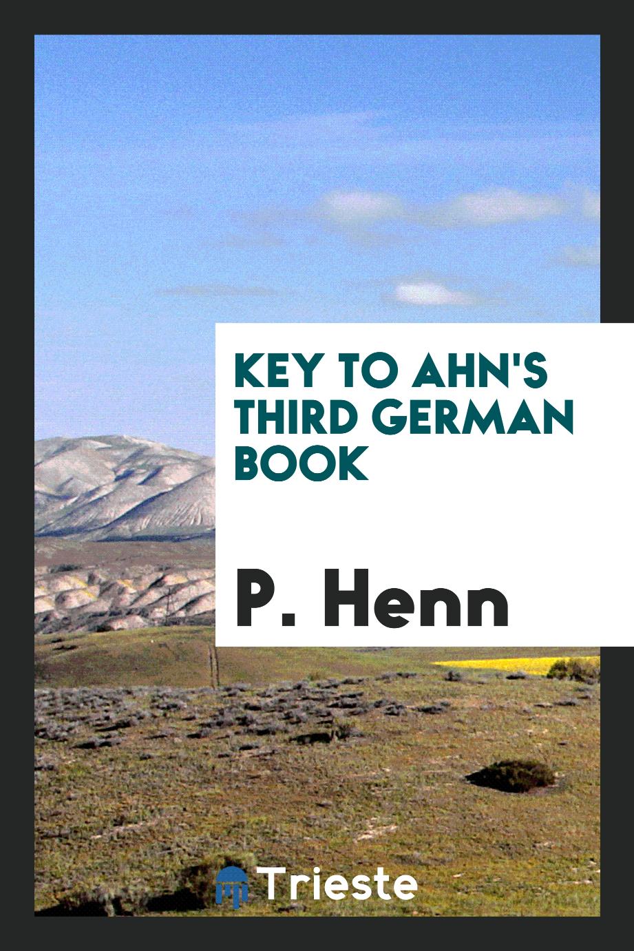 Key to Ahn's Third German book