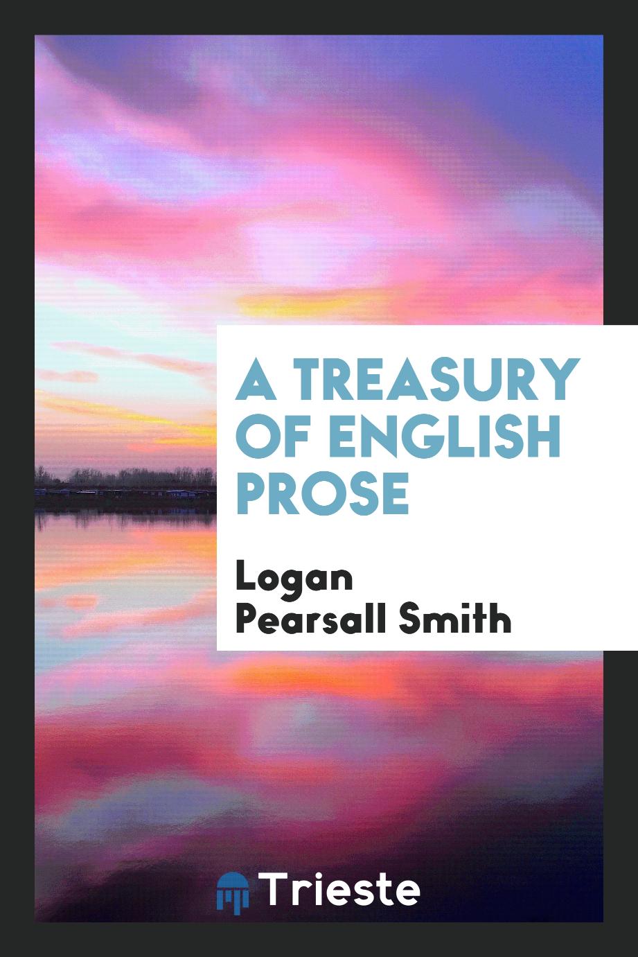 A treasury of English prose