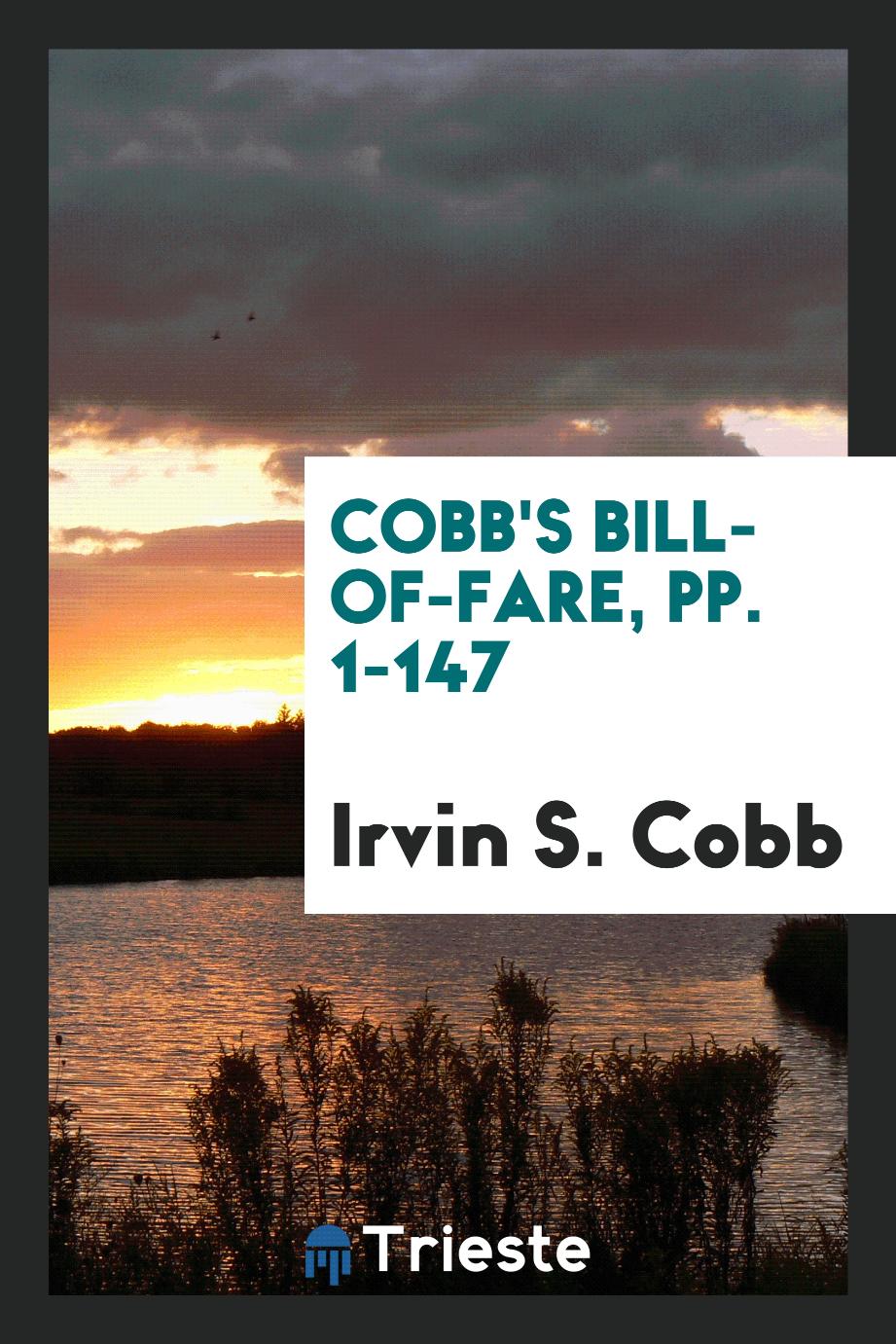 Cobb's Bill-of-Fare, pp. 1-147